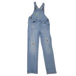 OshKosh B'gosh Vestbak Bib Overalls Kids Size 6X  Pants Patches Distressed Denim